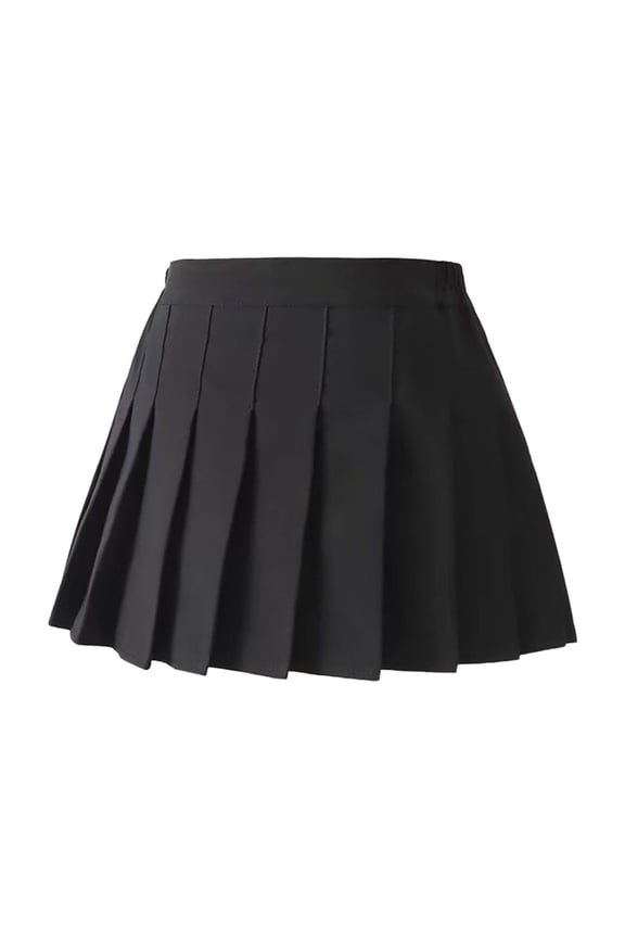 Girls Casual Skirt Short Length Elastic Waist Pleated Pattern Cotton Blend Skirt 7 Years