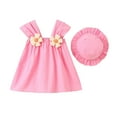 thumbnail image 1 of IFNWSV Girls Dress Sleeveless Round Neck Solid Color Cotton Blend Dress Knee Length 12 Months, 1 of 7