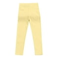 thumbnail image 1 of IFNWSV Girls Jegging Solid Stretchy High Waist Pull on Skinny Pants with Pockets for School Everyday Yellow 3-4 Years, 1 of 4