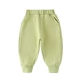thumbnail image 1 of IFNWSV Girls Jogger Pants Solid Color Side Pocket Drawstring Elastic Waist Casual Sweatpants Green 3 Years, 1 of 5