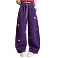 thumbnail image 1 of IFNWSV Girls Leggings 4 Pack Summer Thin 7/8 Length Elastic Waist Purple 11-12 Years, 1 of 6