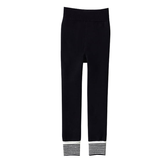 IFNWSV Girls Leggings Lined Thickened High Waist Pull On Warm Opaque Tights for Winter Outdoor Cold Weather Black 5-8 Years