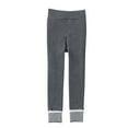 thumbnail image 1 of IFNWSV Girls Leggings Lined Thickened High Waist Pull On Warm Opaque Tights for Winter Outdoor Cold Weather Gray 3-5 Years, 1 of 3