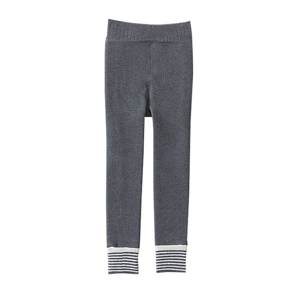 IFNWSV Girls Leggings Lined Thickened High Waist Pull On Warm Opaque Tights for Winter Outdoor Cold Weather Gray 3-5 Years