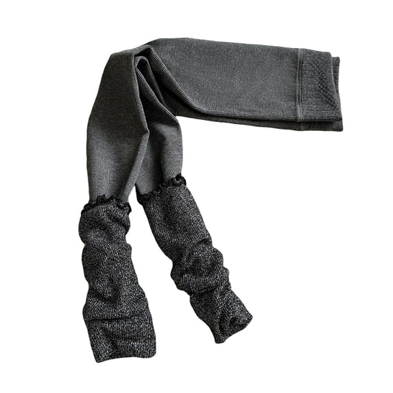 IFNWSV Girls Pants Paneled Design Elastic Waist Pull On Casual Stretchy Cropped Leggings for Active Play Dark Gray 5-10 Years