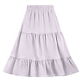 thumbnail image 1 of IFNWSV Girls Play Skirt Knee Length Elastic Waist Solid Color Athletic Fabric Skirt 5-6 Years, 1 of 4