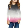 thumbnail image 1 of IFNWSV Girls Shirts Long Sleeve Crew Neck Solid Color Pullover Top Casual Soft Cotton Tee for Everyday Multicolor 13 Years, 1 of 6