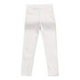 thumbnail image 1 of IFNWSV Girls Skinny Pants Solid Colorful Elastic Waist Stretchy Pull on Jegging for Daily Casual Wear White 3-4 Years, 1 of 4
