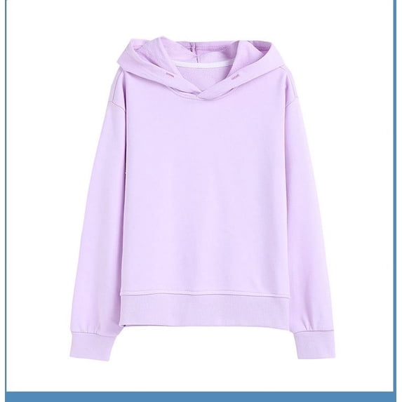 IFNWSV Girls Sweatshirts Long Sleeve Hooded Pullover Fleece Blouse Casual Cozy Top with Pouch Pocket Purple 9-10 Years