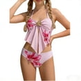 thumbnail image 1 of IFNWSV Girls Swimsuit Kids Summer Print Split Swimsuit Set for Swimsuit Pink 9-10Years, 1 of 6