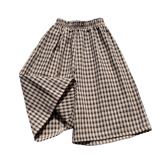 IFNWSV Girls Wide Leg Pants Solid Loose Mountain Pants Long Trousers Summer Khaki 8 Years