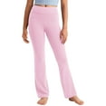 thumbnail image 1 of IFNWSV Girls Yoga Pants Solid High Waist Stretchy Pull On Athletic Leggings for Gym Active Workout Pink 3-4 Years, 1 of 7