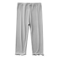 thumbnail image 1 of IFNWSV Leggings for Girls Solid Skinny Fit Capri Pants Stretchy Lightweight Elastic Waistband Gray 2-3 Years, 1 of 5