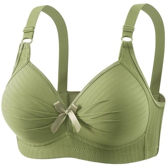 IFNWSV Lightly Lined Wireless Bras for Women Breathable Mesh Cups Full Coverage No Underwire Everyday Comfort Bra Green 48D