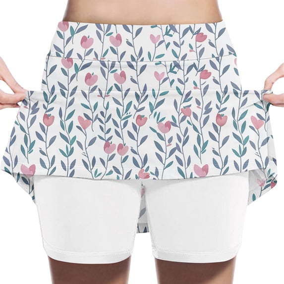 IFNWSV Little Girl Skirts Knee Length High Waist Printed Pattern Athletic Fabric Skirt 12 Years