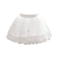 thumbnail image 1 of IFNWSV Little Girls Skirt Knee Length Elastic Waist Solid Color Cotton Blend Skirt 6 Years, 1 of 3
