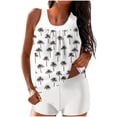 thumbnail image 1 of IFNWSV Modest 2 Piece Tankini Swimwear for Women Print Adjustable Spaghetti Strap Top with Boyshorts White 2XL, 1 of 5