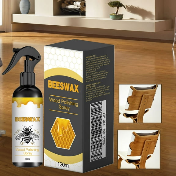 IFNWSV Natural-Molecularized Beeswax Spray Furniture Floor Care Polishing Waterproofing Scratch Resistance Refurbishment and Care Wax,120mlx1pcs