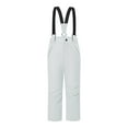 thumbnail image 1 of IFNWSV Pants for Girls Waterproof Thickened Ski Snow Pants with Zipper Pockets and Elastic Waistband for Winter White 12-13 Years, 1 of 3