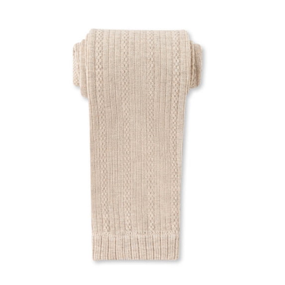 IFNWSV Pants for Teen Girls Ribbed Knit Solid Color Elastic Waist Pull On Casual Tights Footless Winter Leggings Beige 9-12 Years