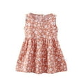 thumbnail image 1 of IFNWSV Pretty Dresses for Girls Sleeveless Round Neck Print Pattern Cotton Blend Dress Knee Length for 2-10 Years, 1 of 3