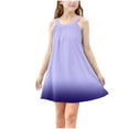 thumbnail image 1 of IFNWSV Pretty Dresses for Girls Sleeveless Round Neck Print Pattern Cotton Blend Dress Knee Length for 6-14 Years, 1 of 7