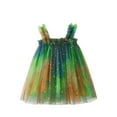 thumbnail image 1 of IFNWSV Pretty Dresses for Girls Sleeveless Round Neck Print Pattern Tulle Blend Dress Knee Length 2 Years, 1 of 3
