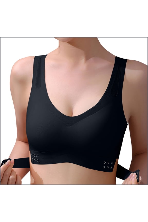 Seamless U Back Bra for Women Front Closure Underwire Support Lift Yoga Sports Bra