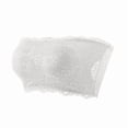 thumbnail image 1 of IFNWSV Strapless Bralettes for Women Plus Size Floral Lace Tube Top Elastic Band Summer Invisible Light Support Bra White 50E, 1 of 2
