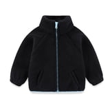 Wram Colar IFNWSV Toddler Fleece Jacket Long Sleeve Hoodless Stand Collar Solid ...