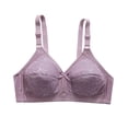 thumbnail image 1 of IFNWSV Underwire Bras for Women Lace Wireless Bra Breathable Lightweight Full Coverage Daily Support Pink 42BC, 1 of 7