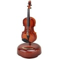 thumbnail image 1 of IFNWSV Violin Music Box, 360° Rotatable Creative Vintage Cello Shape Music Box Model Ornament with Rotating Base, Classical Decoration Mini Replica Instrument Crafts, Gift for Girl Boy Women Brown, 1 of 9