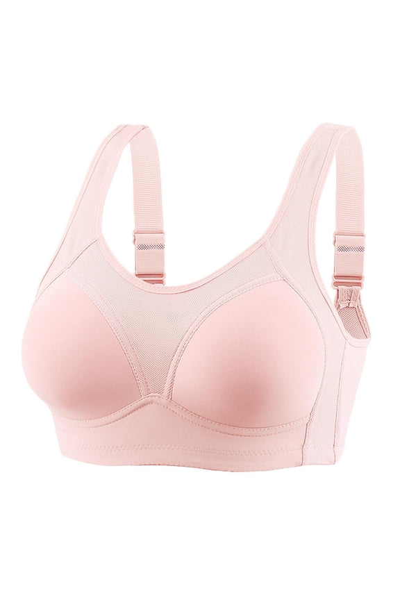 Wire-Free Support Bra Plus Size Front Closure Comfort for Mature Women