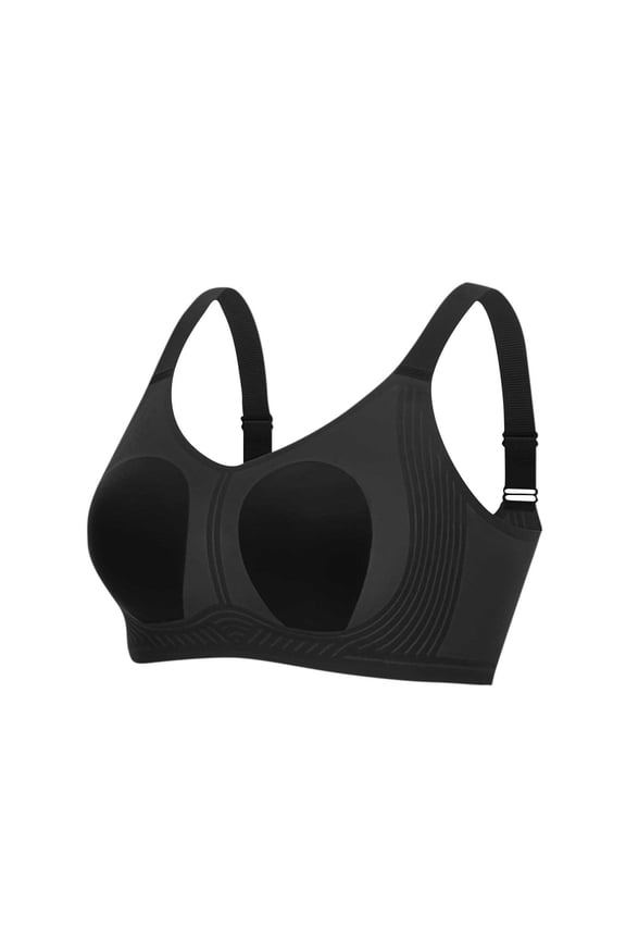 Women's One-Shoulder Bra with Removable Pads, Solid Color Seamless Wireless Everyday Bra