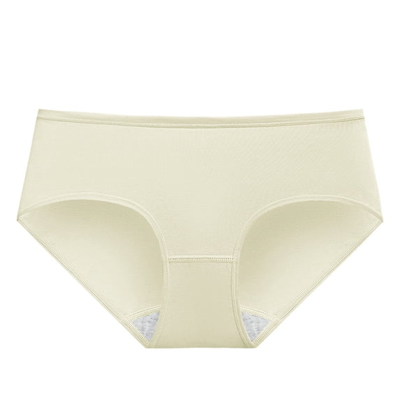 IFNWSV Womens Cotton Underwear Plus Size Mid Rise Breathable Soft Bikini Panties for Women Daily Comfort Beige M