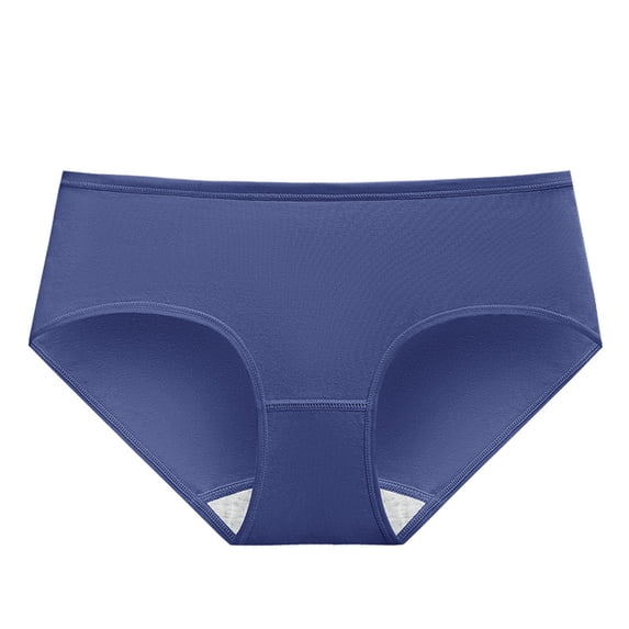 IFNWSV Womens Cotton Underwear Plus Size Mid Rise Breathable Soft Bikini Panties for Women Daily Comfort Blue S