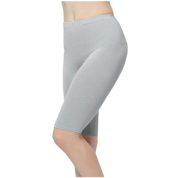 IFNWSV Womens High Waist Compression Stretch Yoga Shorts Seamless Shaping Fit Summer Athletic Shorts Gray 3XL