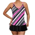 thumbnail image 1 of IFNWSV Womens Tankini Swimsuits Plus Size Floral Print Drawstring Adjustable Spaghetti Strap 2 Piece Bathing Suit Set Pink XL, 1 of 6