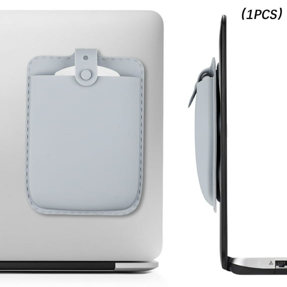 IFOYO 1 Pack Large Silicone Mouse Holders for Laptops No Residue Adhesive with Super Strong Suction Cup,Compatible with External Portable SSD,Reusable Desk Organizer for Office and Home (LIGHT GREY)