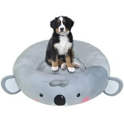 IFOYO 29.5-Inch Koala Dog Pet Bed, Warming Cozy Soft Dog Round Bed, Plush Dog Cat Cushion Bed for Dogs