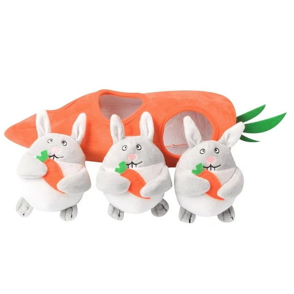 IFOYO Easter Interactive Dog Toys,Hide and Seek Dog Squeaky Toys and Puppy Toys Puzzles, Rabbit