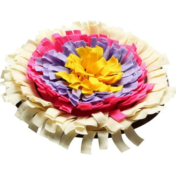 IFOYO Snuffle Mat for Dog, 17.7" Interactive Pet Toys for Feeding Smell Training and Slow Eating, Yellow