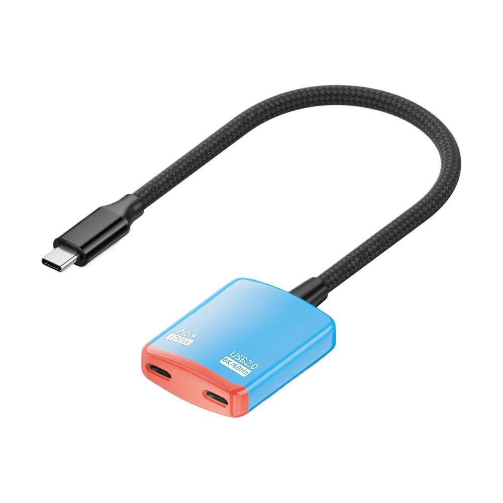 IFRINID 2-in-1 Usb-C to Dual Port Adapter with 10cm Cable, 8K60Hz Video ...