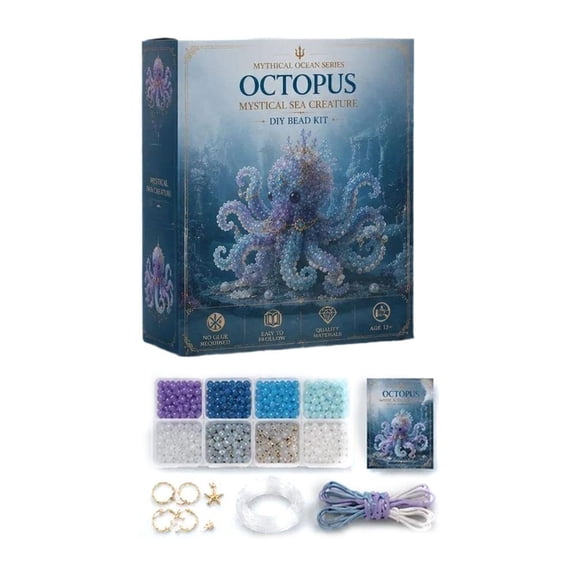 IFRINID DIY Beading Decoration Kit, Handmade Marine and Fantasy Creature Craft Set with Turtle, Dragon, Phoenix, Octopus and Angelfish Designs