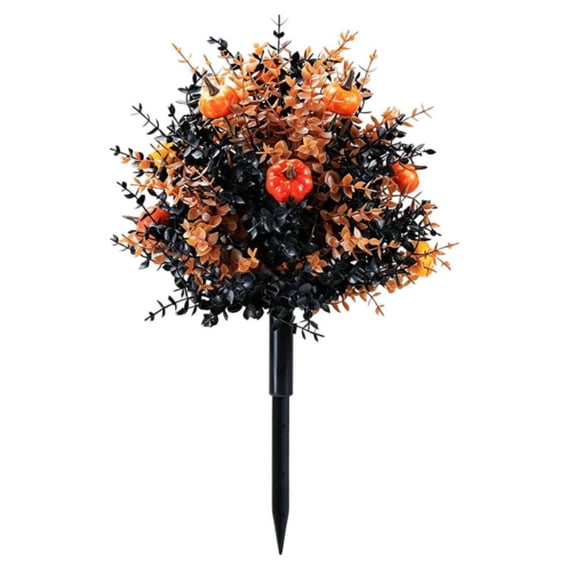 IFRINID Halloween Pumpkin Branch Stake, Plastic Artificial Plant Pick for Lawn, Garden, Porch and Outdoor Decor
