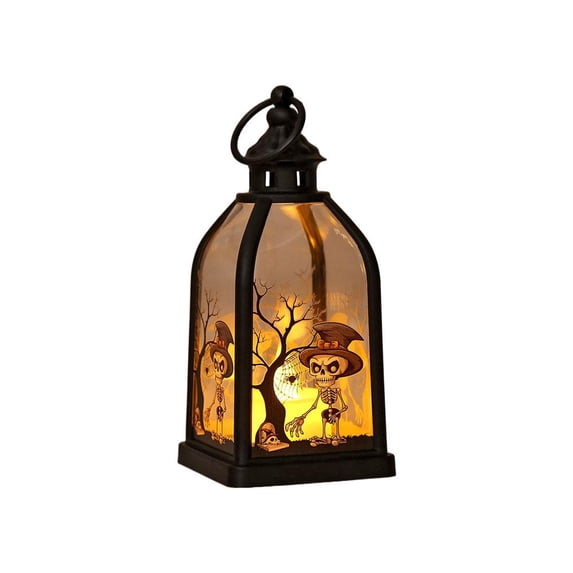 IFRINID Halloween Pumpkin Lantern with LED Light, Portable Tabletop Decoration Lamp for Party, Window Display and Holiday Decor,Pumpkin style