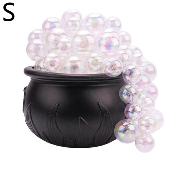 IFRINID Halloween Witch Candy Jar Night Light, LED Purple Bubble Light Storage Bucket for Party and Home Decoration