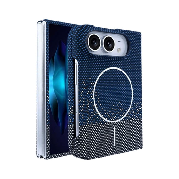 IFRINID Magnetic Phone Case Compatible with iPhone Duo, Ultra-Thin ABS Cover with Carbon Fiber-Style Texture