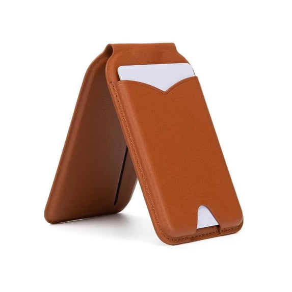 IFRINID Magnetic Wallet for MagSafe, PU Leather Card Holder with Adjustable Kickstand and Mirror, Magnetic Phone Wallet for iPhone 16 15 14 13 12 Series