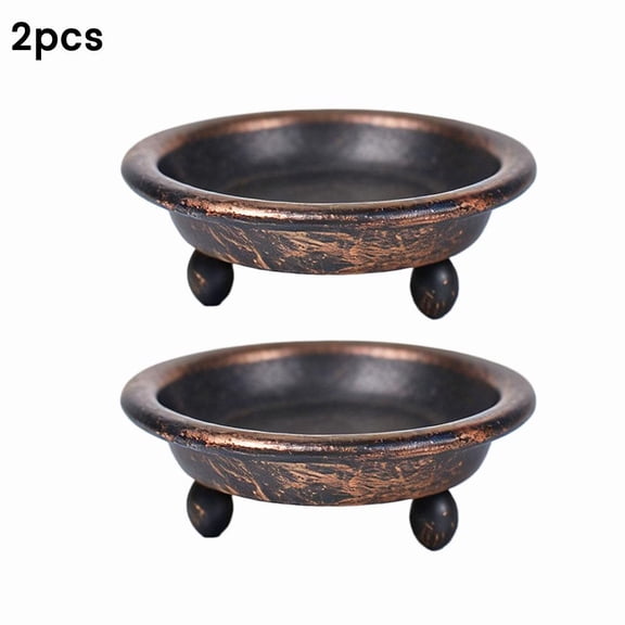 IFRINID Metal Candle Holder, Vintage Black Gold Three-Legged Pillar Stand for Aromatherapy Candles, Christmas Tree and Home Desktop Decor